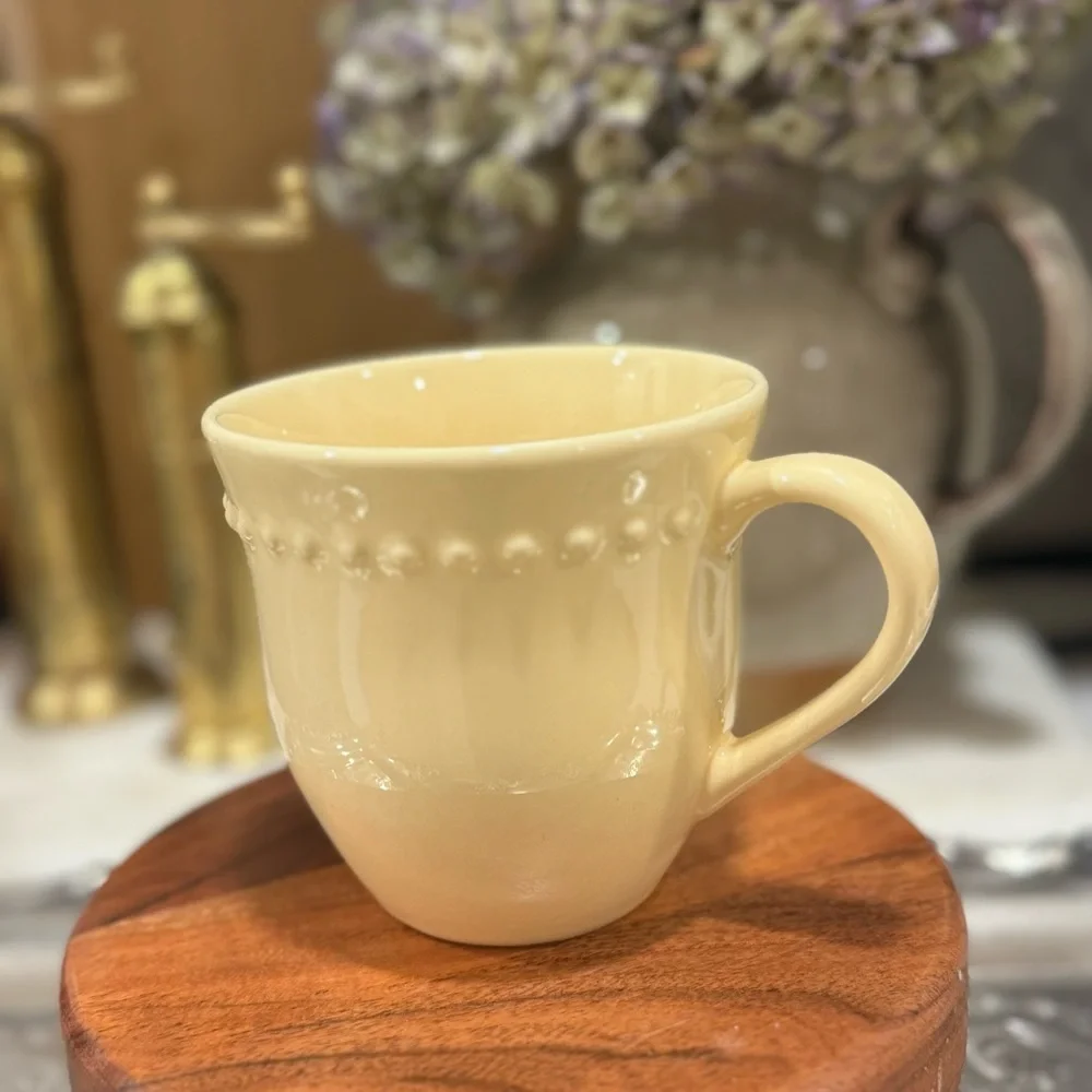 Emma Yellow by POTTERY BARN CHINA Coffee Tea Mug